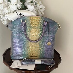 New Brahmin large Duxbury satchel Viola Ombré Mini Melbourne